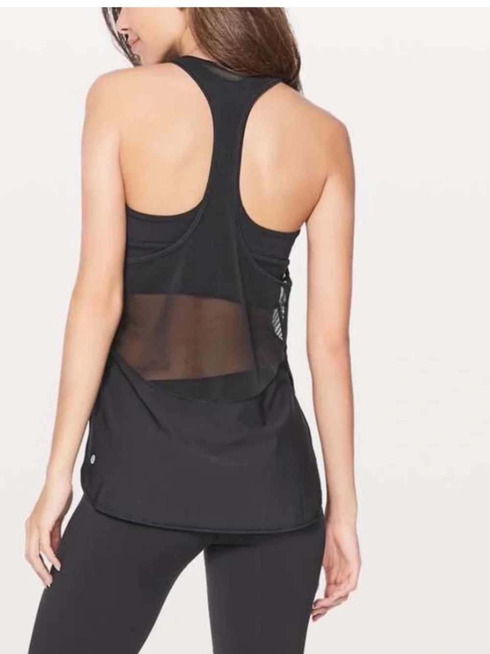 Lululemon Twist Around 2 In 1 Dark Blue Mesh-Back Tank Top Women’s Size 10